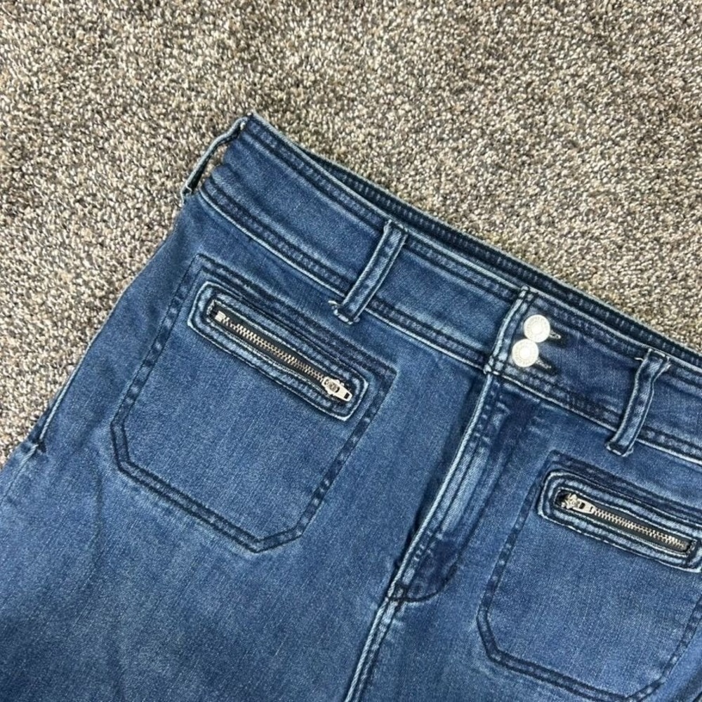 Anthropologie Pilcro Trouser Bootcut Jeans Womens 31 Medium Blue Wash Denim - Picture 3 of 13